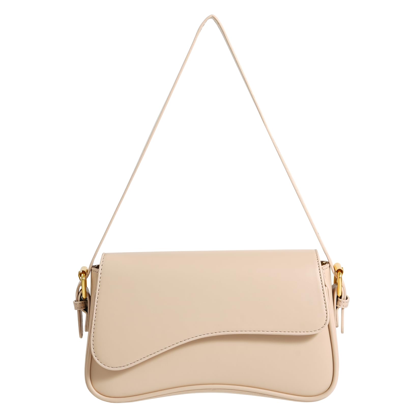 Shoulder Bag for Women Y2K Trendy Purse Vegan Leather Hobo Handbags Clutch Saddle Bag with 2 Removable Strap