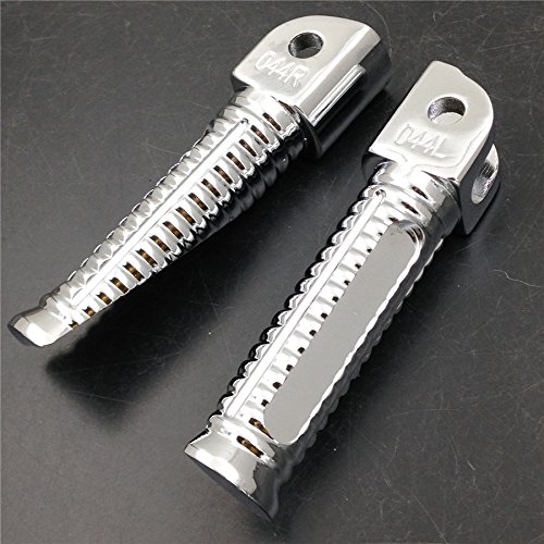 XKMT-Front OEM footpegs Compatible With 1999-2007 GSX 1300R Hayabusa 08-13 B-King BLACK Chromed Motorbike [B00YWCLV00]