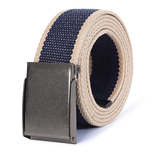 Image of Mile High Life Canvas Web Belt | Cut to Fit Up to 52 inch | Flip-Top Matte Silver Nickel Buckle 12 Colors