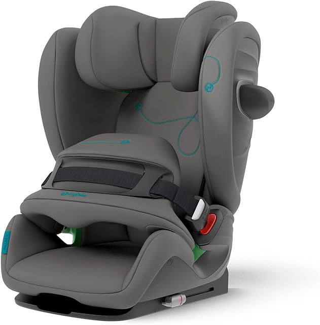 CYBEX Gold Pallas G i-Size Fotelik samochodowy, Do samochodów z i bez ISOFIX, 76 - 150 cm, Od ok. 15 miesięcy do ok. 12 lat (ok. 9 - 50 kg), Soho Grey
