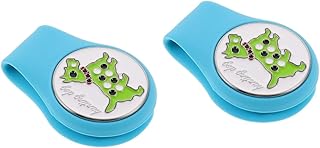 Sosoport 2 Piezas Clip De Sombrero De Golf Sombreros De Colores Clip De Golf Marcador De Pelota Marcador De Pelota Portátil Azul Gel De Sílice