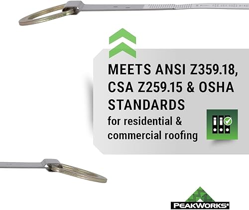 Miniatura 6 de Peakworks Soporte de anclaje temporal de techo  Soporte de anclaje de techo de seguridad de acero inoxidable para trabajos de techado  Protección