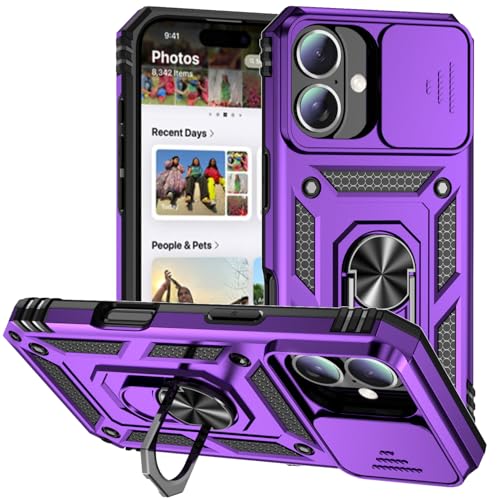 Coque iPhone 16 Plus antichoc avec support magnétique de voiture pour éviter les chutes