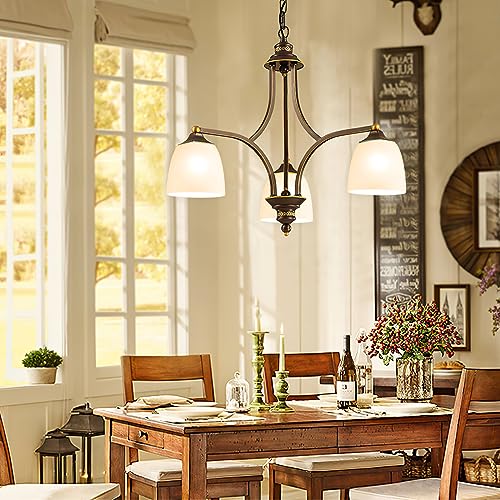 Image of Ceiling Fans Glass Shade Replacements, 6-Pack Lampshades Light Shade Covers White Frosted Glass for Chandelier, 4.92 inchHigh, 4.72 inchDiameter, 1.65 inchFitter, Bell Shaped Shade Globes