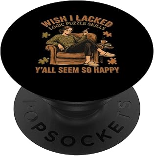Logic Puzzles Puzzler Solving Brain Games Deduction Grid PopSockets Adhesive PopGrip