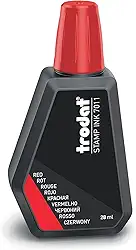 Trodat Tinta 7011, frasco de 28 ml, vermelho – para carimbos Trodat 9051, 9052, 9053 e 9054