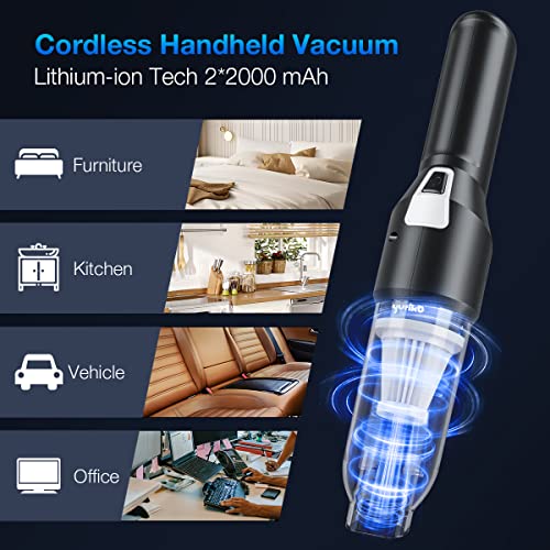 Handheld Vacuum For Car Cordless,Portable Vacuum Cleaner Handheld, Rechargeable Strong Powerful Suction, Lightweight Dry Hand Held Vacuums Cleaner For Home Office Pet Hair And Car Cleaning #TOP2