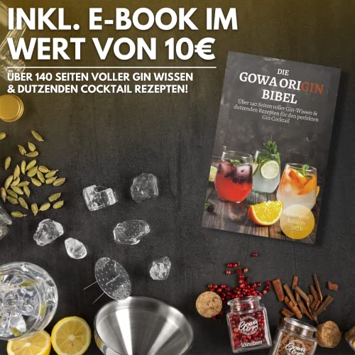 Foto von GOWA ORIGIN® Premium Gin Baukasten | Das Original, Made in Austria | Gin Set + 140-seitige Gin Bibel [E-Book] | Das #1 Gin Geschenkset! Gin selber machen Set