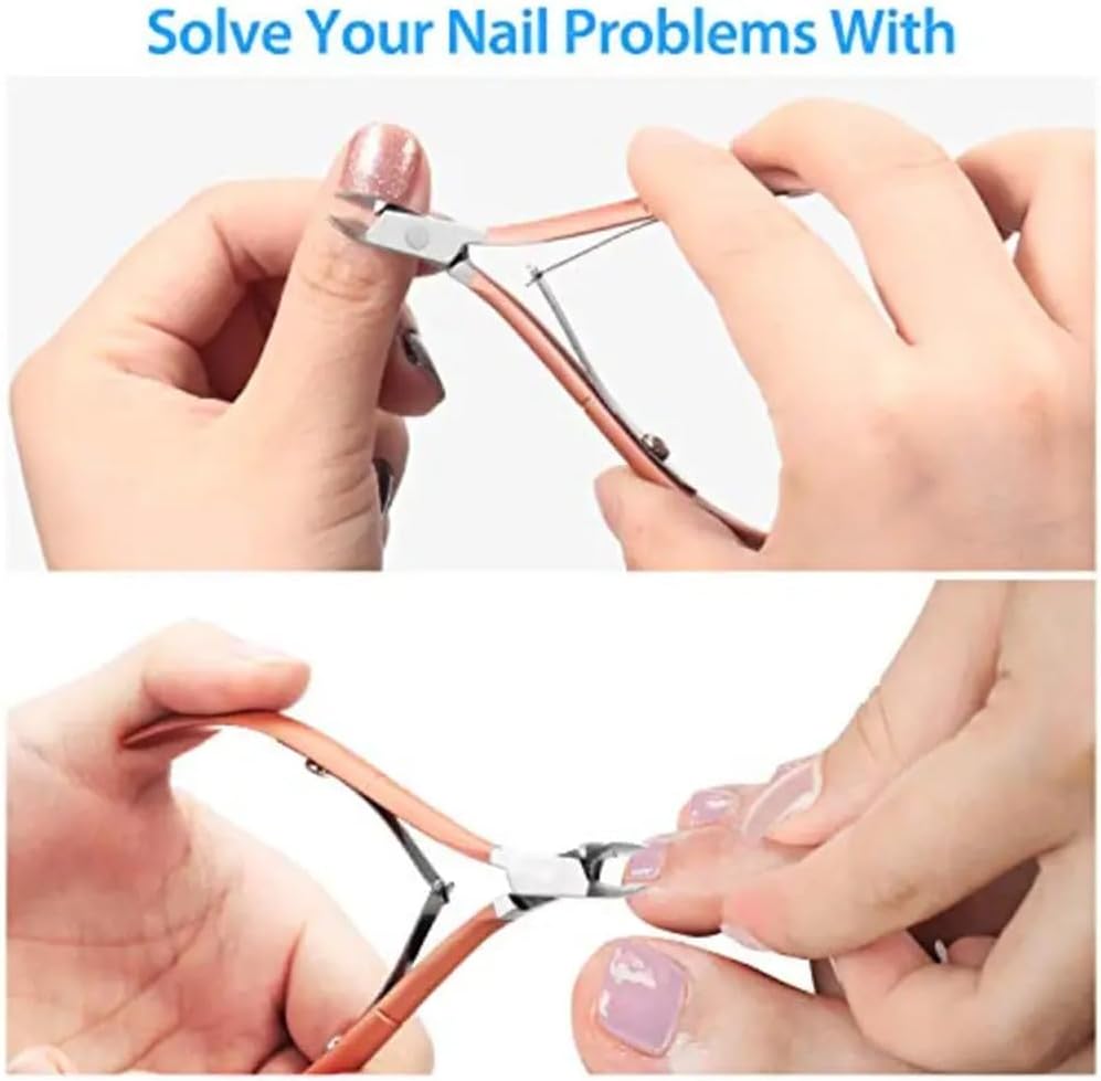 3 Pieces of Professional Cuticle Scissors Cuticle Cutter tip Stainless Steel Nail Clipper Nail Care Tools,Silver