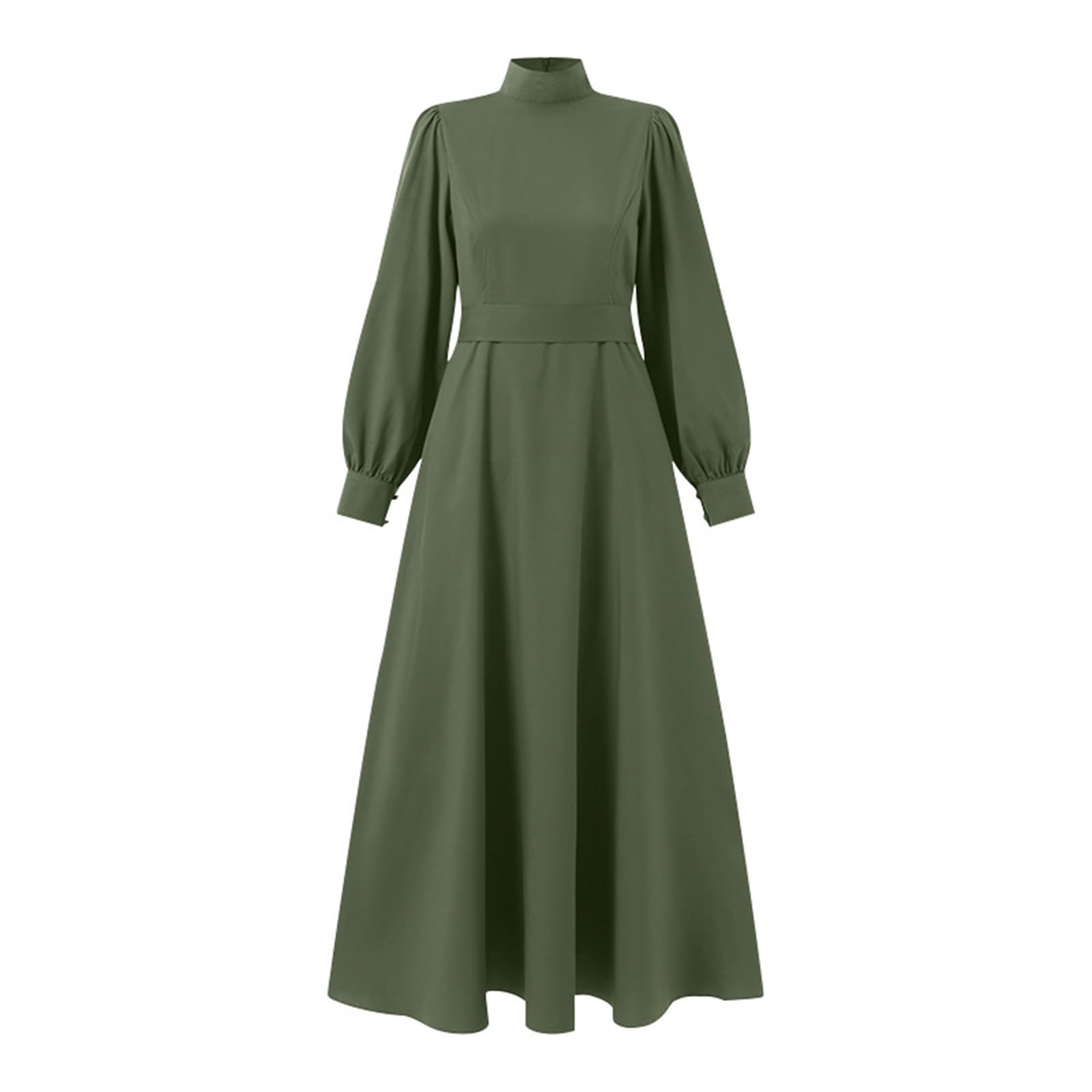 Abito lungo musulmano, Abaya Donna Elegante Bianco, Lungo Musulmano Abbigliamento Preghiera Manica Lunga Abito Islamico Jilbab Turchia Arabo Caftano Ramadan Moschea
