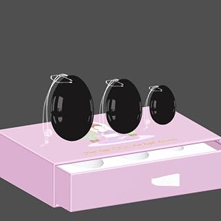 Juego de varita Yoni de huevo Yoni de obsidiana, huevos de amor de piedra Natural, huevo perforado y sin perforar for producto de ejercicio Kegel, huevo de cuerda de silicona Obelisco ( Color : Silico