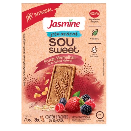 Jasmine Sou Sweet Frutas Vermelhos Zero Açúcar 90g