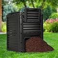 BIOGRN Large Outdoor Compost Bin,80 Gallon (300 L) Composter Bins with Snap-on Top Lid and Aeration System,Garden Compost Bin That Quickly Create Fertile Soil