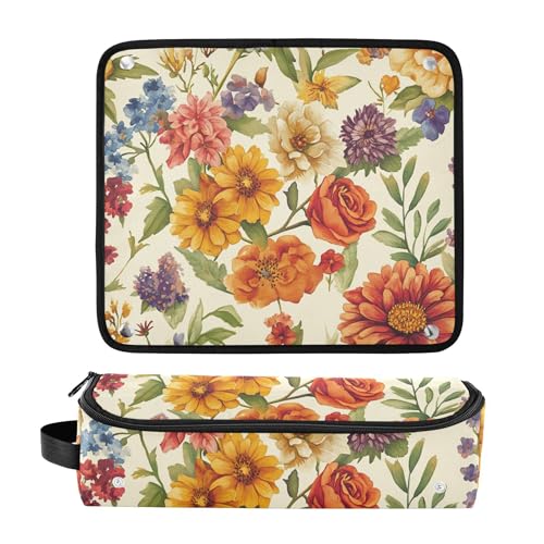Funda 2-en-1 para plancha y rizador de viaje floral miniatura 3