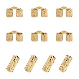 10Pack Invisible Brass Barrel Hinges Hidden Concealed Furniture Hinges 180 Degree Opening Angle for