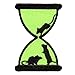 Enchanted Rat Hourglass Patch Sands of Time Embroidered Iron on