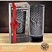 Carbon Fiber by Spit Bud - The Ultimate Spittoon for Chew - Portable Dip & Snuff Cup with Lid, Pop Tab, Spill-Proof Funnel, Can Cutter & Holder - Fit in Cup Holders - Holds 8oz - Made in USA