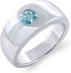 Gem Stone King 925 Sterling Silver Emerald Cut London Blue Topaz Women Ring (7.66 Cttw, Gemstone...