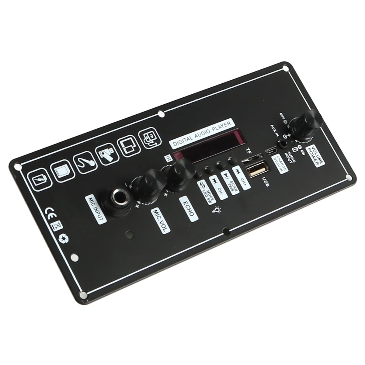 Scheda Amplificatore Audio Bluetooth 15 W con Altoparlante Audio FM BT Portatile 5 V Scheda Amplificatore di Potenza Karaoke Modulo Radio Audio Amplificatore MP3