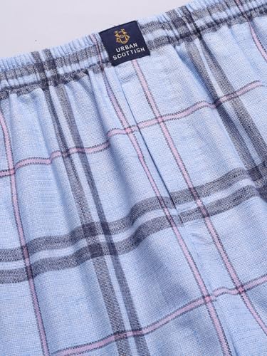 Image of Urban Scottish Men's Lounge Pants 100% Cotton Men's Lounge Night Pant Comfortable Leisure-Wear Lower with an Elastic Waist-Band and Regular Fit Track Pants, Machine Washable Stay at Home