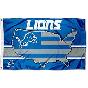 Detroit Lions Nation USA American Country 3×5 Flag