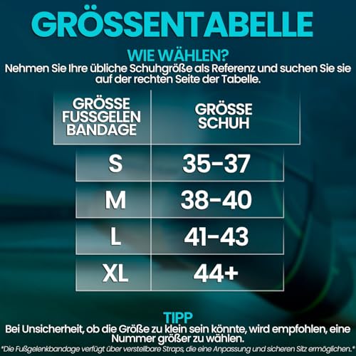 NativoDex Sprunggelenkbandage – Verstellbare Knöchelbandage für Plantarfasziitis & Achillessehne – Stabilisierung & Schutz – Atmungsaktive orthopädische Fußbandage für beide Füße