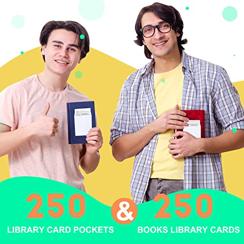 Sobres autoadhesivos Ireer para evitar pérdidas de libros con tarjetas de biblioteca 3