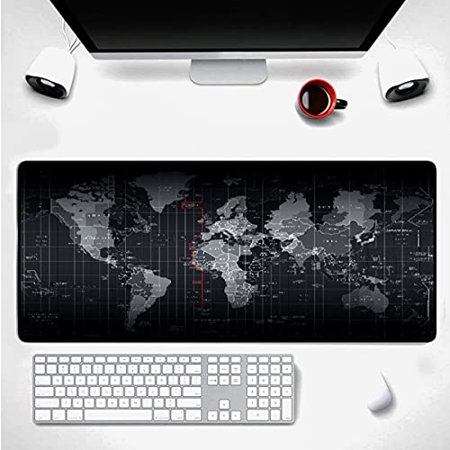 Vipamz Extended Xxxl Gaming Mouse Pad - 35.4"X15.7"X0.12" Dimension - Portable With Extended Xxl Size - Non-Slip Rubber Base - Special Treated Textured Weave With Precision Control (Worldmap) #TOP6