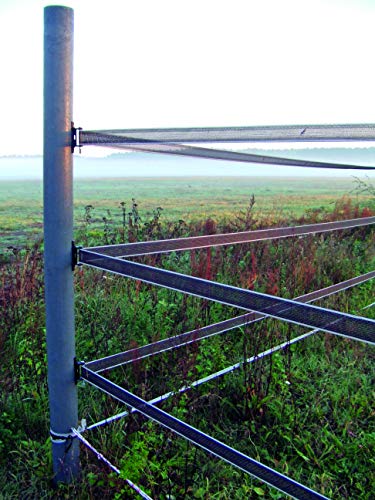 hanit® Runde Pfosten | grau | 150cm | Ø 6cm | 6 Stück | aus Recycling-Kunststoff | verrottungsfeste, witterungsbeständige Zaunpfähle mit Spitze