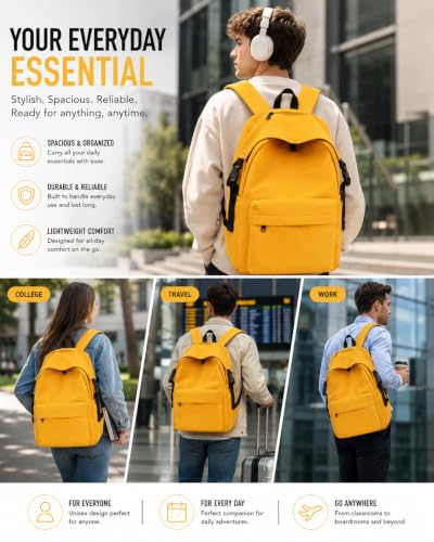 Image of School Backpack for Teen Girls, Boys Waterproof High School Backpack for Student Bookbag College Backpack for Women Men Casual Daypack Travel Aesthetic Backpacks Black