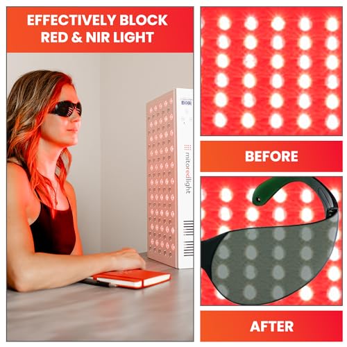 Image of Mito Red Light Therapy Glasses - Eye Protection for Red Light (600nm-900nm) - Goggles
