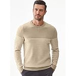 Mens Sweater Casual Slim Fit Crew Neck Striped Knitted Pollover Long Sleeve Sweaters Tops - Image 5