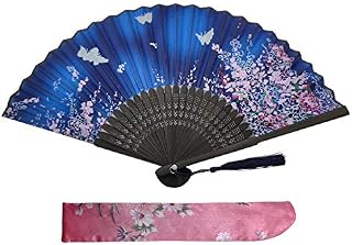 Kibon Folding Fans, Hand Fans, Handheld Fans, Bamboo Fans with Tassel for Birthday Gifts Dancing Cosplay Wedding Party Props Decoration
