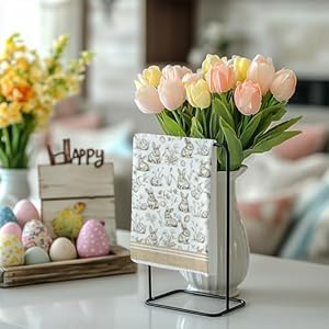 Beige bunny easter kitchen towels set of 2rabbits spring dish hand towels farmhouse indoor outdoor holiday seasonal decorations dd087  urban country home decor