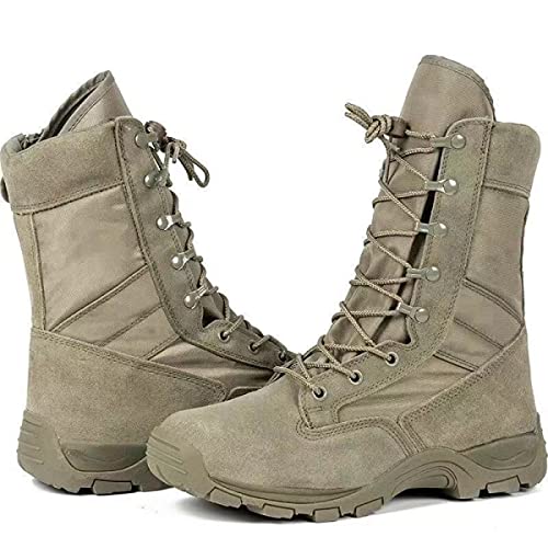 Men‘s 8 inch Tactical Military Combat Swat Desert Boots Hiking BootsTrekking Backpacking Outdoor Work Boots with Zipper3