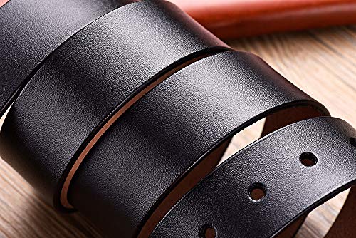 Kertz Mens Genuine Leather Belt Belts BX96 Buckle Size Black Brown for Jeans Dress4