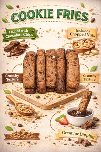 Image of MOM'S BAKERY Homestyle Baked Cookies Fries 200 gm | Crunch Into Chocolate Happiness | Homemade Rich cocoa flavor | T45 Flour, Butter, Sugar, Vanilla Essence | No compromise on taste, Double chocolate cookie sticks | Buttery crunchy snack