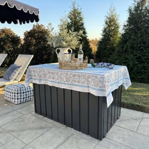 Image of PURPLE LEAF Outdoor Deck Box 150 Gallon, Waterproof Lockable Storage, Gray
