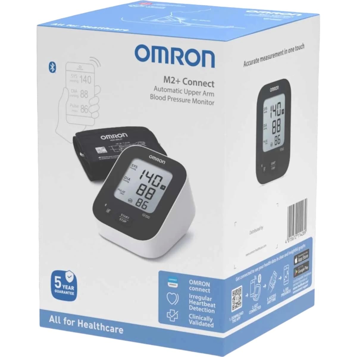 OMRON M2+ Connect - Monitor automático de presión arterial para brazo superior