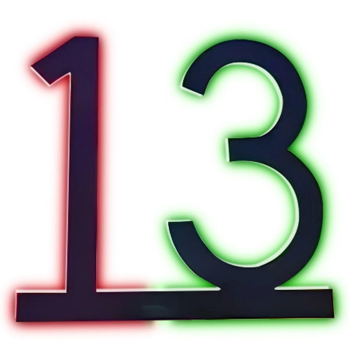 Custom LED House Numbers, 3D Backlit Illuminated Letters House Number Light Modern Residential Door Plate Metal with Acrylic Address Sign Light up (8", 3 Digits, Custom)