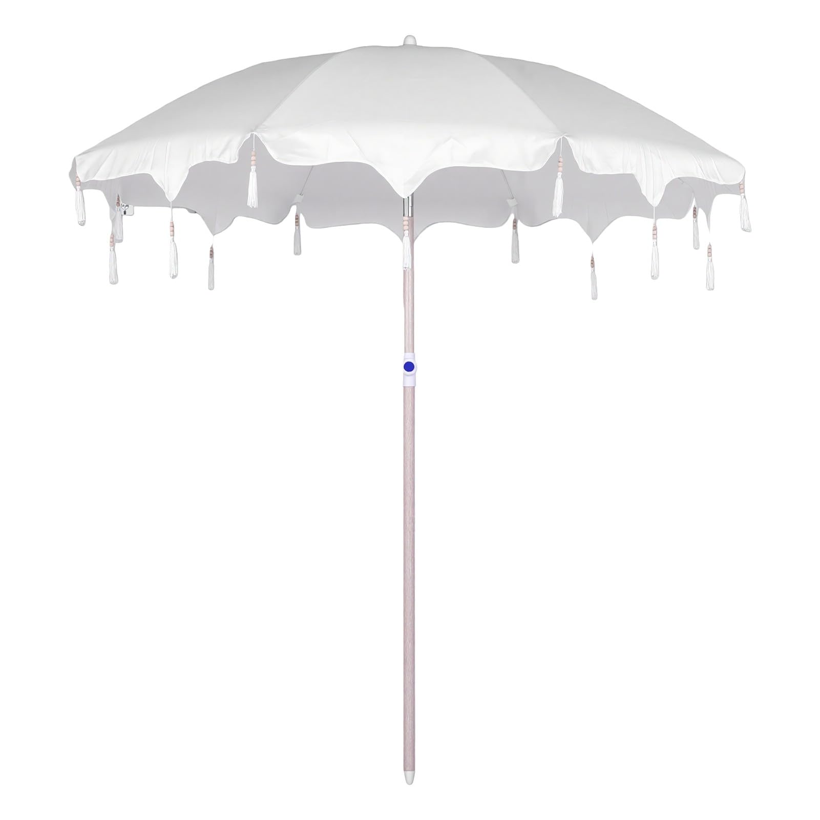 XUMIUZIY Parasol Plażowy z Frędzlami, UPF 50+ Cień