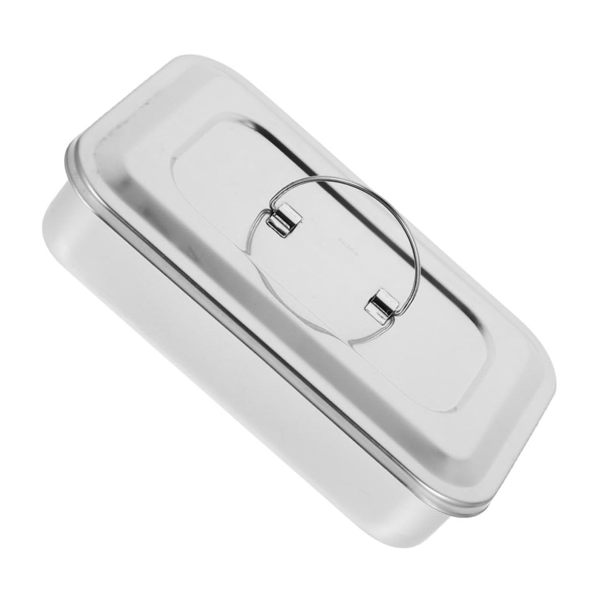 Beatifufu Box Beauty Square Plate Steel Instrument Trays with Lid Metal Nail Art Tray Nail Implement Tray for Nail Tools Stainless Steel Manicure