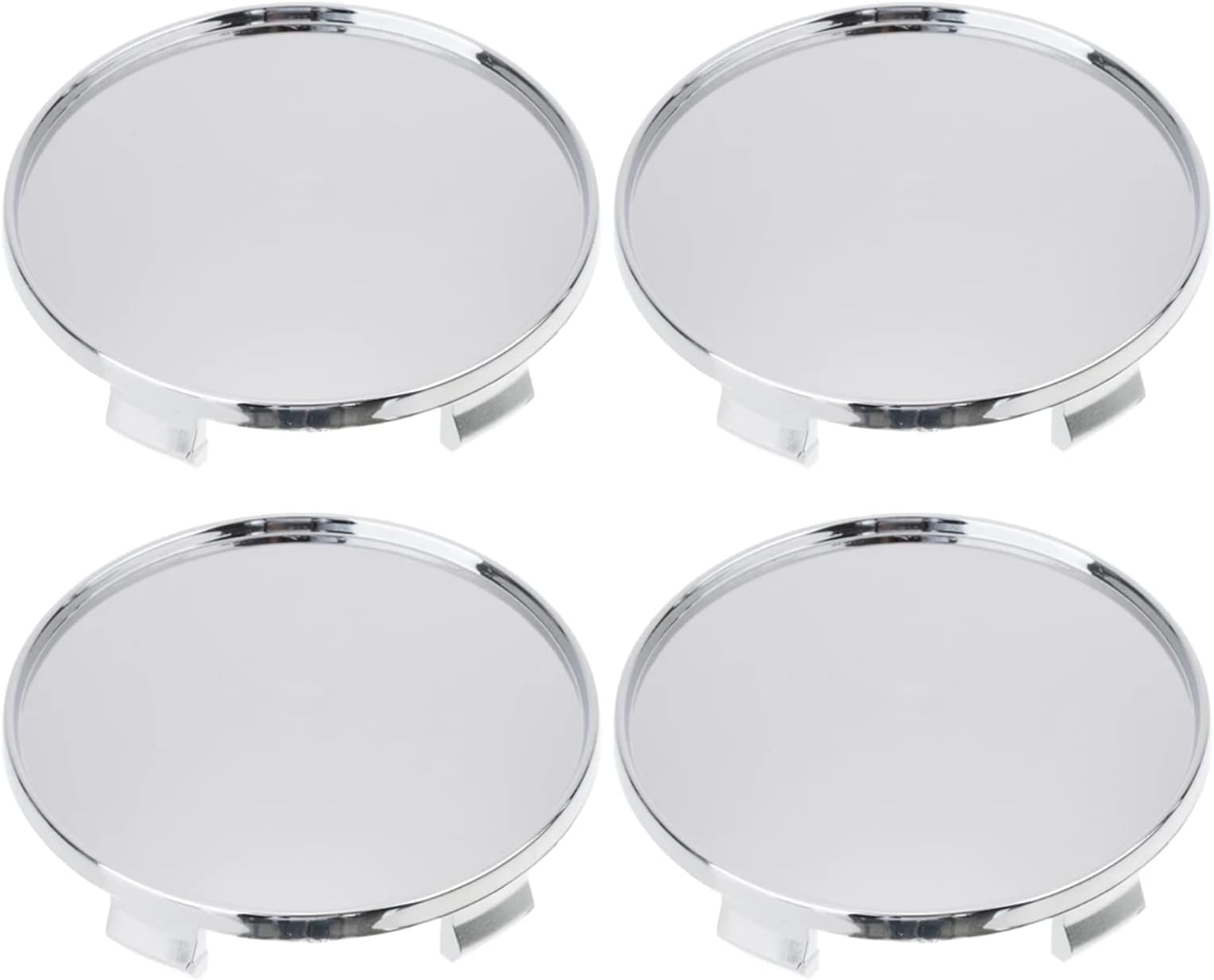 4pcs Wheel Center Caps, 68MM Universal Car ABS Wheel Centre Hub Cover Center Rims Cap Outer (Siver, Outer 68MM, Inner 65MM)
