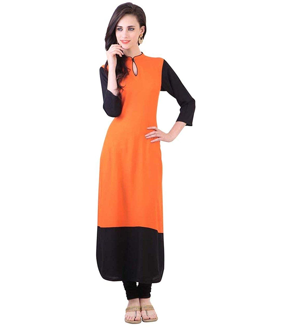 KHANKAN Women's Rayon Regular Kurta