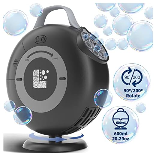 Automatic Rotation Bubble Machine - Max 8000 Bubbles/min Bubble Maker for Kids/Toddlers - 20.29oz Large Capacity Bubble Blower, Bubble Toys for Parties, Wedding, Birthday - Gifts for Boys/Girls