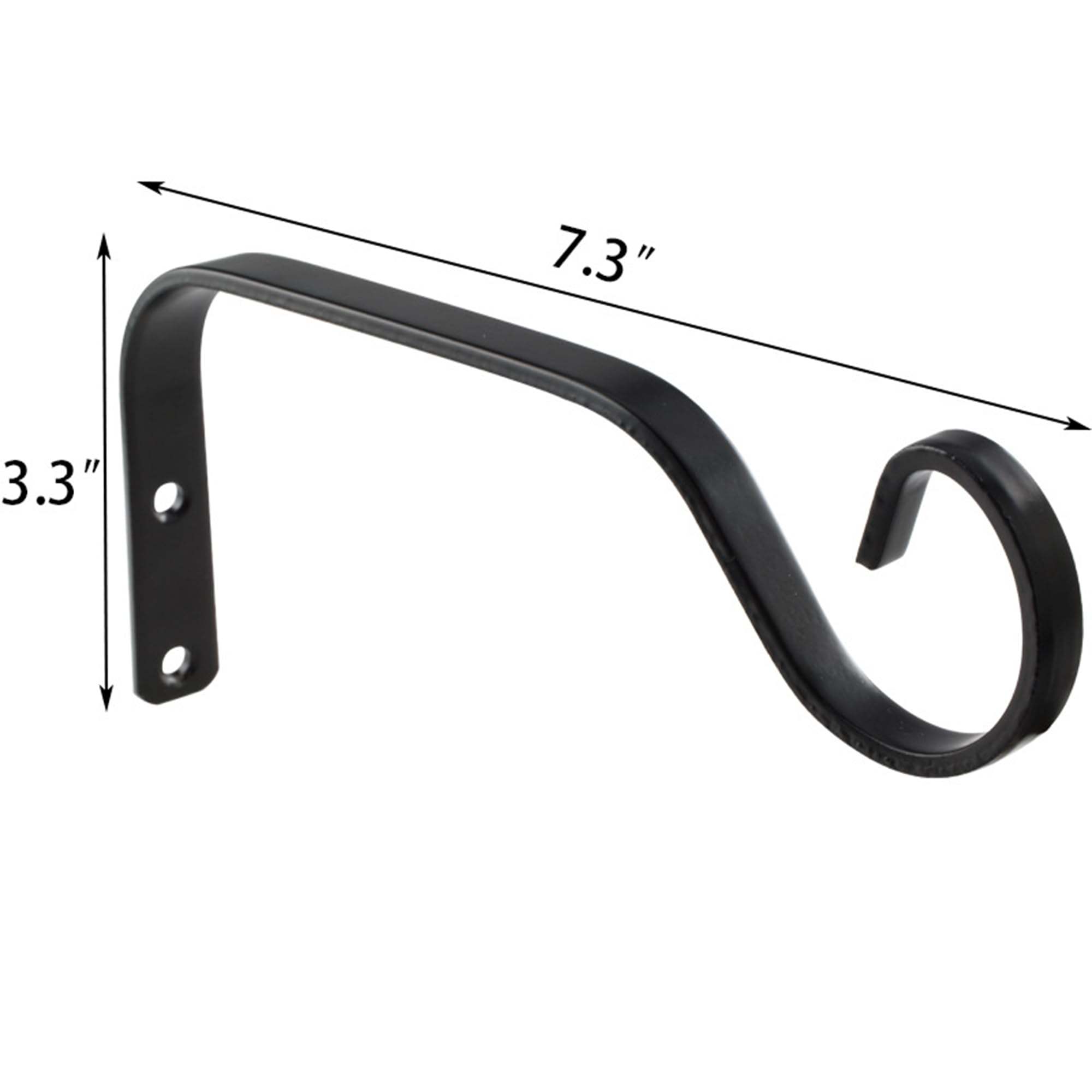 Kungfu Mall Lot De 4 Supports De Panier En Fer Noir Pour