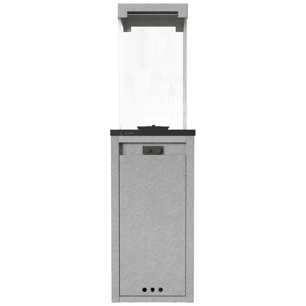 KRATKI Stufa da terrazza a gas 144,4 x 37 x 37 cm 8,2 kW con riduttore | Riscaldatore a gas per patio, 8,2 kW, con riduttore, per giardino, giardino, caminetto, patio, esterno; Potenza nominale 8.2