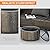 Outsunny Outdoor Fire Pit, 18 Inch Metal Wood Burning Fireplace with Spark Cover, Poker, Woodgrain Design for Patio, Picnic, Backyard, Dark Brown