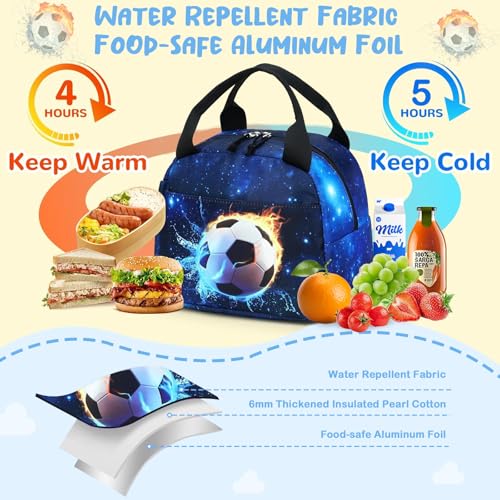 Image of CAMTOP Boys Lunch Box Kids Insulated Lunch Bag Kids Cute Lunchbox for Boys Loncheras Para Ninos