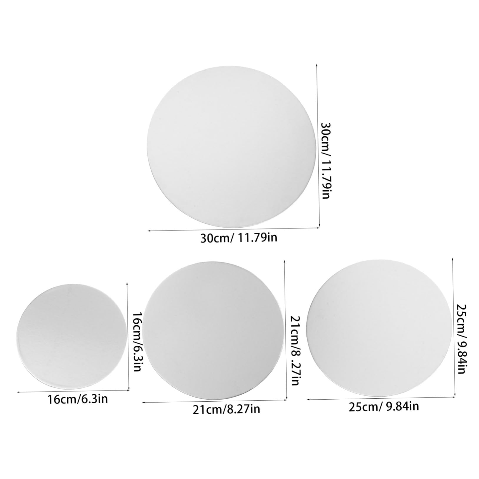 OSOLADY 4pcs Cake Rounds Cardboard Cake Board Set Straw Dowels for Tiered